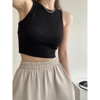 Áo Croptop Ba Lỗ Sát Nách Ôm Body Hothit Chất Len Tăm Đen/Trắng/Nude (3 lỗ)