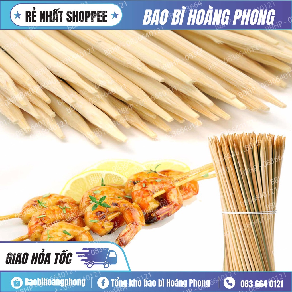 Que Xiên Tre, Que Xiên Thịt Nướng Bịch 500g | Shopee Việt Nam