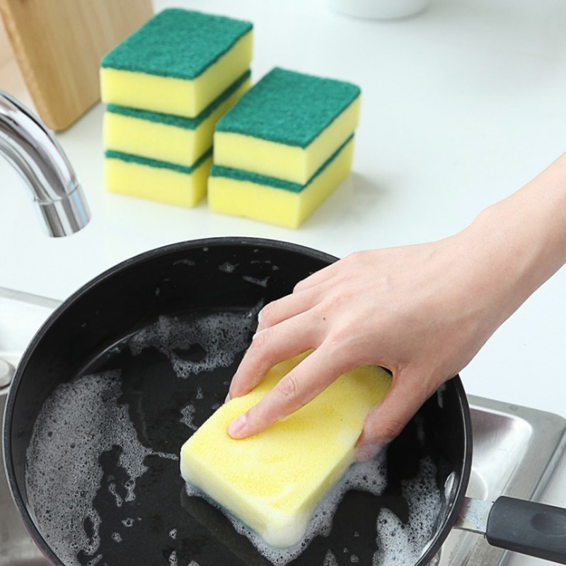 Miếng Bọt Biển Rửa Chén Bằng Sợi Microfiber Mật Độ Cao