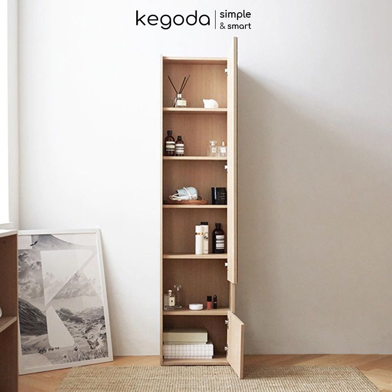 Ảnh Tủ Trang Điểm Decor Có Gương Soi Toàn Thân Đứng Hack Dáng Đẹp, 2 Cánh Mở, Cao 165cm KEGODA KGD43 3