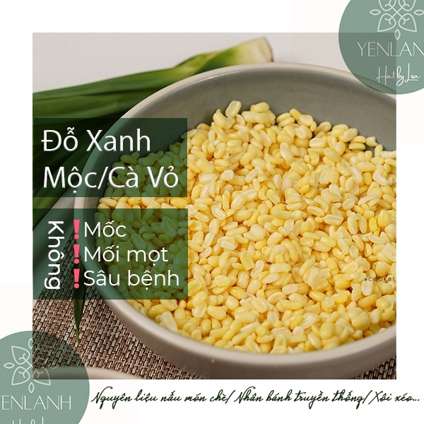 Đỗ đậu xanh bỏ vỏ- Đỗ đậu xanh cà vỏ vỡ đôi- nguyên liệu làm nhân bánh ...