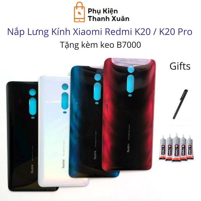 Nắp lưng Xiaomi Redmi K20 / K20 Pro - Chất liệu kính - Tặng kèm keo ...