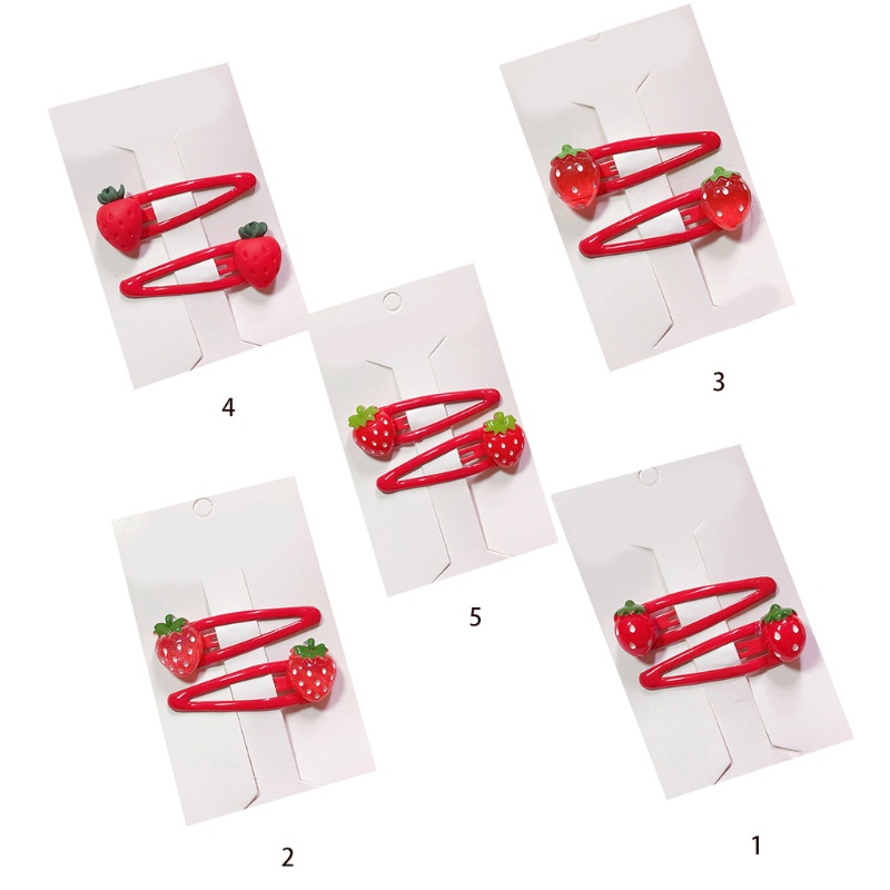 Dassbsug Trái Cây Đáng Yêu Barrettes Hoạt Hình 3D Dâu Kẹp Tóc Dễ Thương Snap Kẹp Tóc