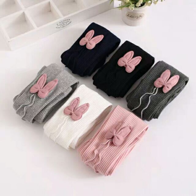 Quần len tăm gấu bèo gắn nơ