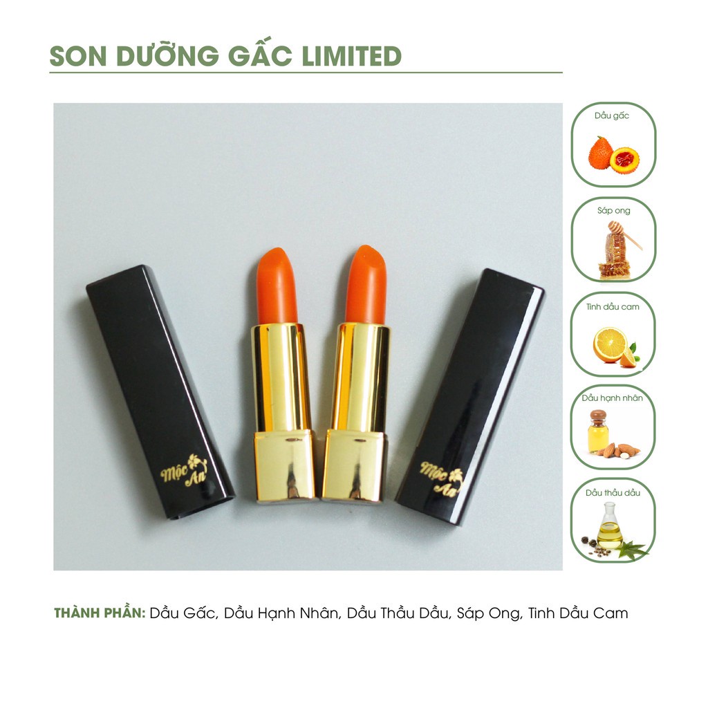Mô tả Son Dưỡng Môi Quả Mọng Mộc An - Son Dưỡng Gấc Không Chì, Dưỡng Ẩm và Hồng Môi 5g - 4