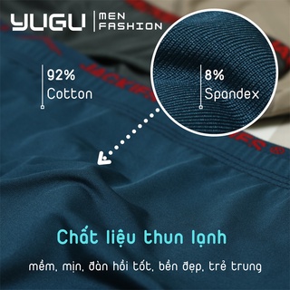 Quần lót nam thun lạnh cao cấp JACKIES Bn04 -YUGU- Quần sịp nam tam giác 40kg-90kg chính hãng Việt Nam, 1 chiếc, che tên