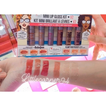 [AUTH BILL MỸ ~800 SALE CÒN 460k] Set son kem + son bóng Thebalm Mini Lipgloss Kit V2