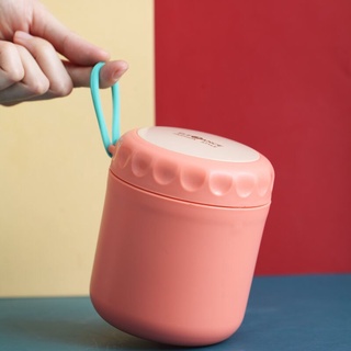 cốc đựng cháo giữ nhiệt kèm muỗng, cốc đựng canh đựng cháo có quai xách mẫu mới