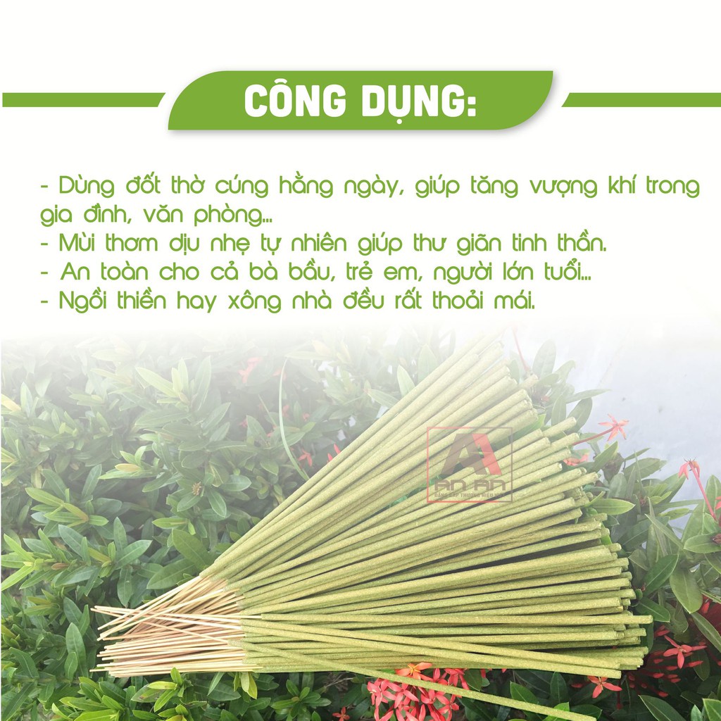 Mô tả Nhang Cân 1kg An An hương Quế chiều dài 30 Cm 40 Cm Đuổi Muỗi Thơm Phòng, tiết kiệm hơn. - 1