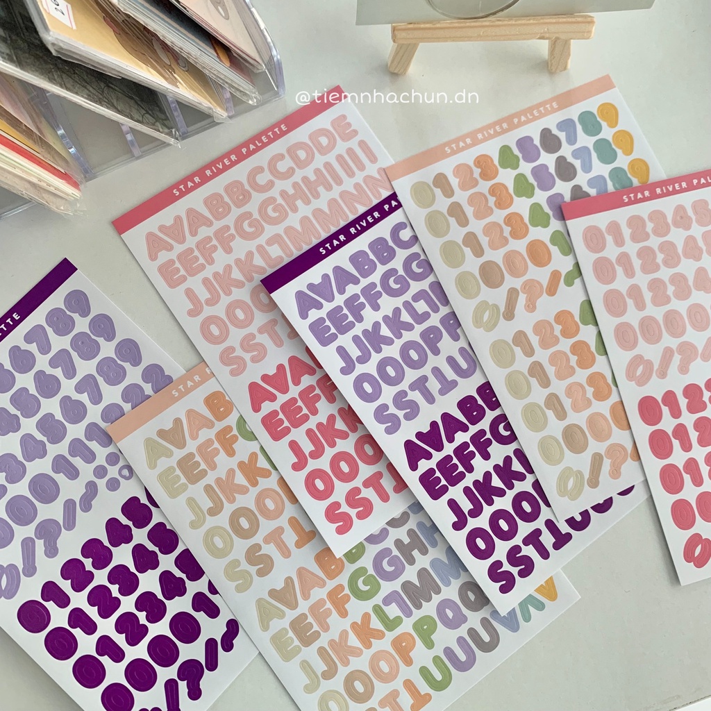 SET 2 TẤM STICKER BẢNG CHỮ CÁI & SỐ ALPHABET MACARON (ảnh thật) - Tiệm ...