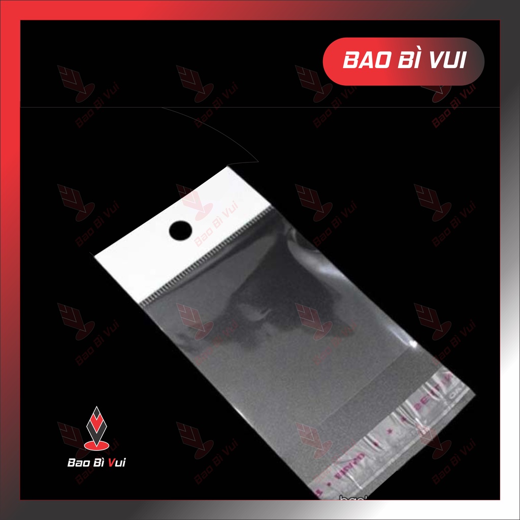[1kg] Túi OPP dán miệng có lỗ treo