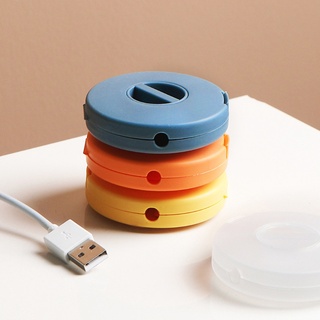 Cc Hộp cuộn dây xoay tròn di động nhỏ Hộp cuộn lưu trữ cáp USB