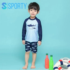 Đồ bơi trẻ em dài tay cho bé trai kèm quần lửng mẫu cá mập SPORTY SW334