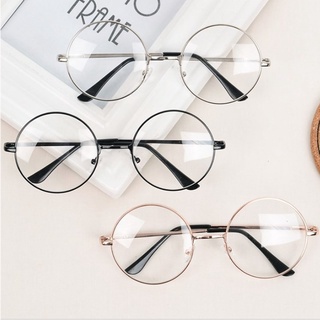 Kính mắt khung kim loại tròn cổ điển Retro Nữ / Nam Unisex 4 màu có sẵn