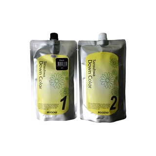 Nhuộm tóc phủ bạc thời trang màu đen  (Hàn Quốc)  mugens sansuhwa down color black 2 x 450g