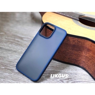 Ốp Likgus lưng nhám chống sốc viền màu cho iphone 12/12pro/12promax/13/13pro/13promax/14/15/pro/promax