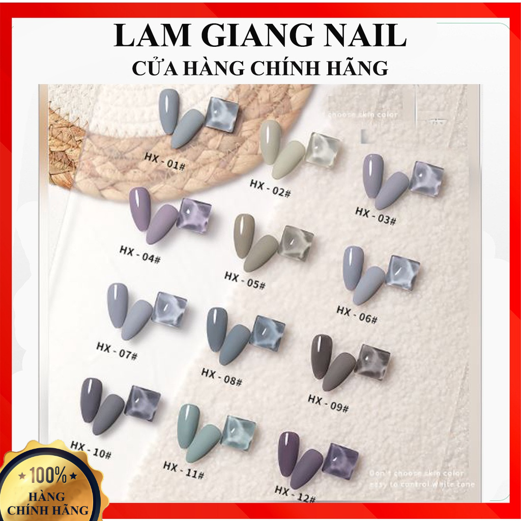 Sơn Gel móng tay AS tông xám ghi HX