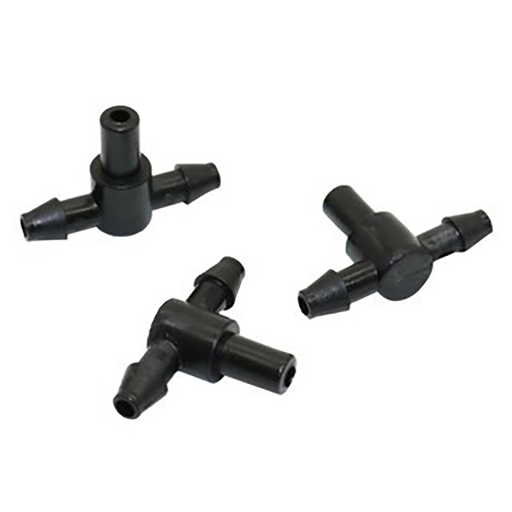 Bịch 100 cái - Tê Nối ống 6mm - 8mm gắn đầu béc phun sương, Loại 1 đầu trơn 2 đầu ngạnh
