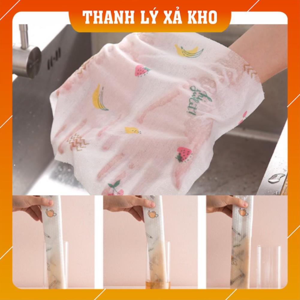 Combo 5 Cuộn Giấy Lau Nhà Bếp Đa Năng Họa Tiết Dễ Thương - Giấy Lau Chén Dĩa Có Thể Tái Sử Dụng