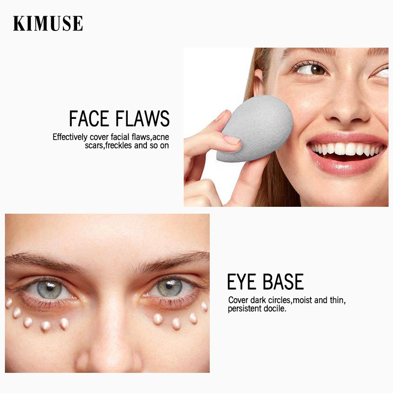 Ảnh Kem che khuyết điểm KIMUSE chống nước lâu trôi kèm mút trang điểm 50g 4