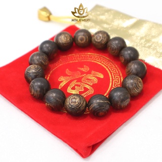 Vòng Tay Trầm Hương Hạt Tròn Đơn Sánh Chìm Tự Nhiên - Mộc Trầm Hương MTH