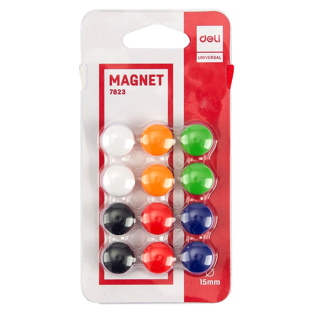 [LIFEMC02BPABAU -10% đơn 250K] Nam châm gắn bảng 15mm Deli - 1 vỉ - E7823