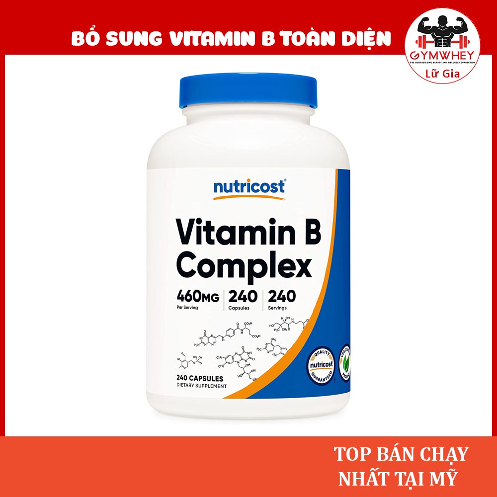 Nutricost Vitamin B Complex 460mg, 120 Capsules With, 57% OFF