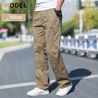Quần Cotton Mỏng Plus Size Có Túi Cho Nam