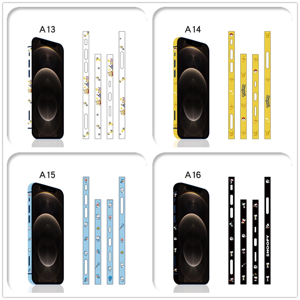 Khung Decal Da Cho iPhone16 / 16Pro / 16ProMax Bên Phim Bảo Vệ Trong Suốt Aurora Siêu Mỏng Matte Miếng Dán Cho iPhone 16 Pro Max Khung Bảo Vệ Biên Giới