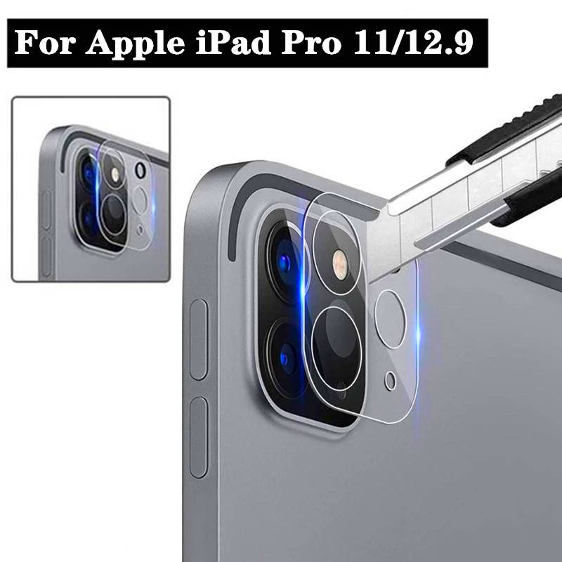 Dành Cho iPad Pro 11 / 12.9 2021 Kính Cường Lực Bảo Vệ Màn Hình Phim Bảo Vệ Cho Apple iPad Pro 12.9 Kính A2228 A2231 A2229 A2233 Mặt Sau Ống Kính Máy Ảnh Kính