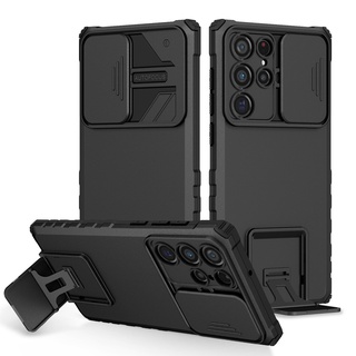 Ốp Điện Thoại Siêu Mỏng Chống Sốc Có Giá Đỡ Cho Samsung Galaxy S22 Plus / Ultra A02 M02 M12 A12 A33 5G