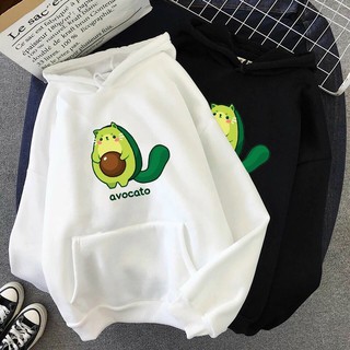 Áo hoodie nam nữ nỉ in hình Trái bơ Avocado dễ thương chất nỉ dày dặn, nón 2 lớp, hợp làm áo cặp