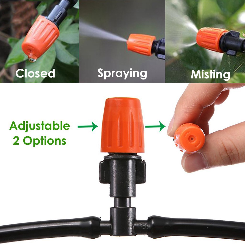 Béc cam phun sương 1 hướng cam chân nối ống 6mm, 8mm, 16mm, 20mm, 21mm... béc tưới cây tự động, đầu vòi phun sương