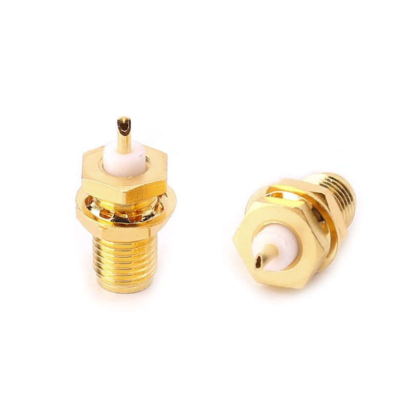 Redbaiaa1 10 Chiếc SMA-KY RF Kết Nối SMA Nữ Hạt Vách Ngăn Tay Cầm Sàn Kẹp Hàn Cốc