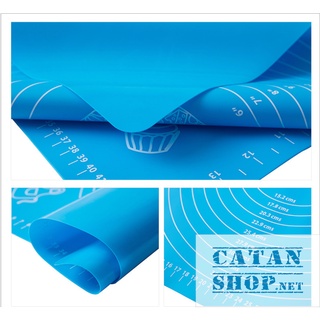 Combo 3 Món Làm Bánh Gồm Cây Lăn Bột, Thảm Cán Bột Silicone Làm Bánh Chống Dính, Chống Trơn Trượt