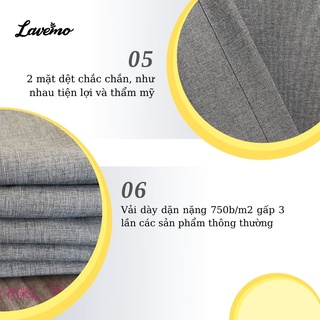 Rèm Phòng Tắm Cao Cấp Cản Sáng Vải Polyester Xám Trơn LAVEMO Chống Thấm Nước LA1401