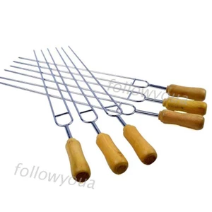 Set 6 xiên nướng BBQ hình chữ U bằng thép không gỉ tiện dụng