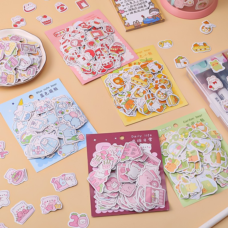 Sticker rời 200 miếng nhiều hình dễ thương - shop Liam | Shopee Việt Nam