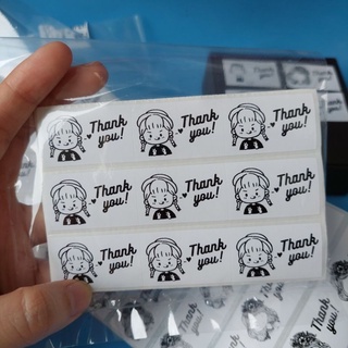 Set 90 Tem dán Thank you cảm ơn khách hàng kích thước 35x22mm, mẫu ngẫu nhiên