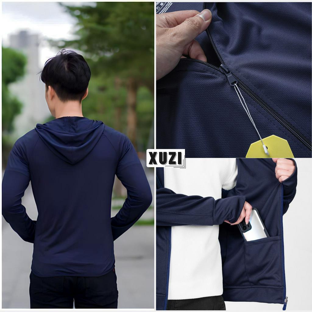 Áo chống nắng nam 2 lớp , áo khoác chống nắng nam vải thông hơi kim cương cao cấp áo đi nắng bảo vệ làn da chắn tia UV.