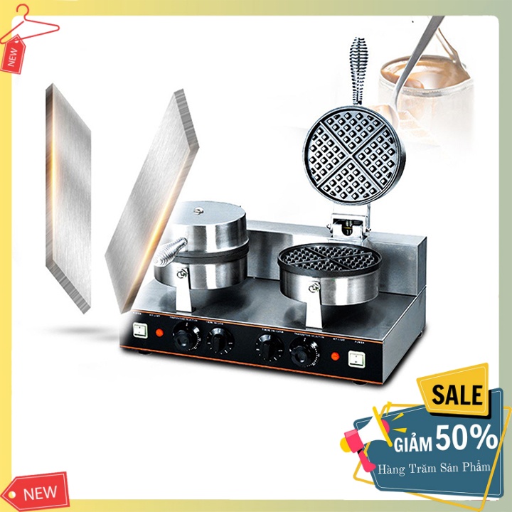 Máy nướng bánh tổ ong đôi công nghiệp 2400W kiểm soát nhiệt độ chính xác, bánh thơm ngon