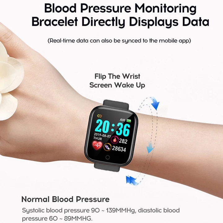 Men's Blood Pressure Smartwatch Bluetooth Y68 D20 – 7