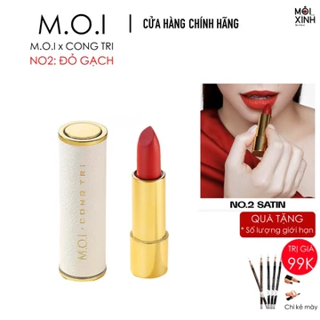 [Chính Hãng]-Son Thỏi Lì M.O.I x Công Trí Son Hồ Ngọc Hà Son Moi Cosmetics (Bản Giới Hạn)-No2: Đỏ Gạch
