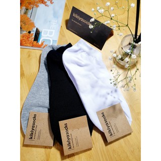 [MUA 2 TẶNG 1]Tất vớ nữ cổ ngắn basic cotton trơn Kikiya cao cấp Hàn Quốc W-A-001 (chính hãng)