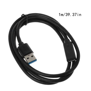 USB 3.0 Male to Type C Female Adapter Cable for USB C Charging and Data Sync 1m