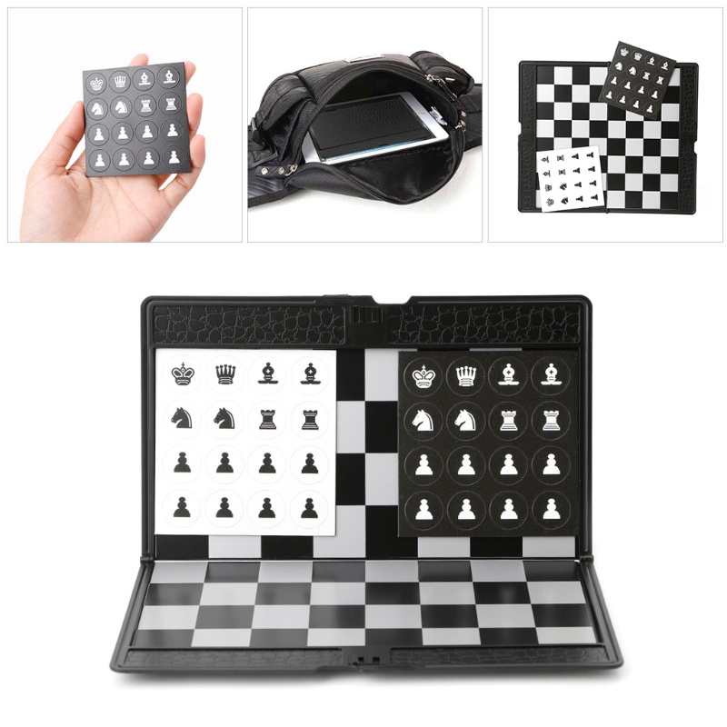 Li Pocket Gấp Từ Bộ Cờ Vua Quốc Tế Ban Checkers Máy Bay Du Lịch