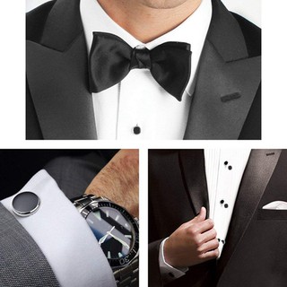 Bộ khuy măng sét và đinh tán cho áo sơ mi Tuxedo 2 khuy măng sét và 6 đinh tán