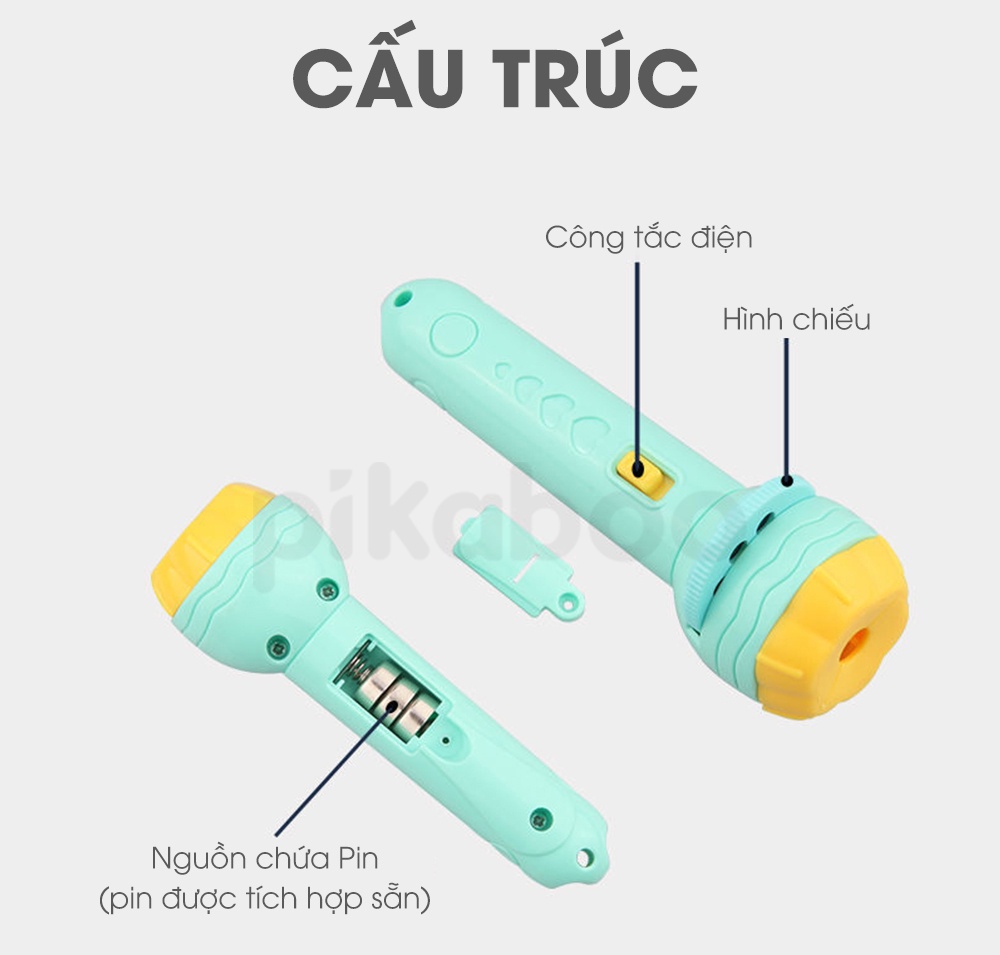 Đèn pin chiếu hình cho bé