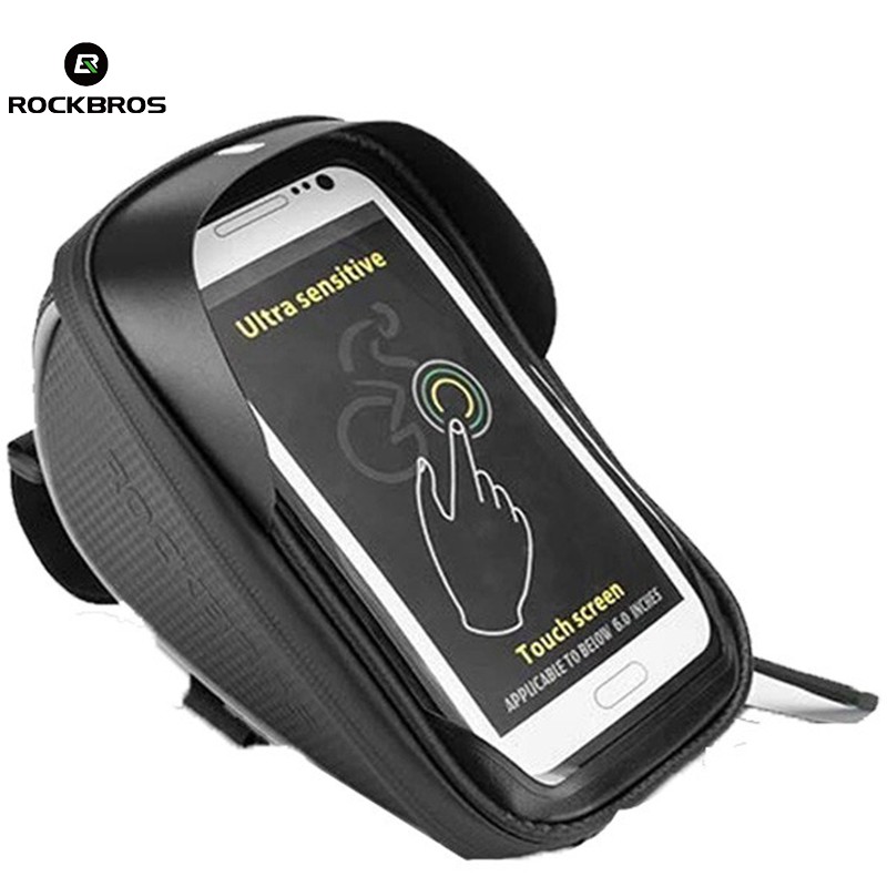 Túi đựng điện thoại di động ROCKBROS màn hình cảm ứng 6.0 inch gắn ghi đông xe đạp tiện lợi