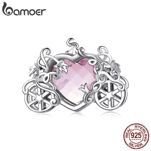 Hạt xỏ Bamoer BSC412 bạc 925 thiết kế hình trái tim đính đá xinh xắn